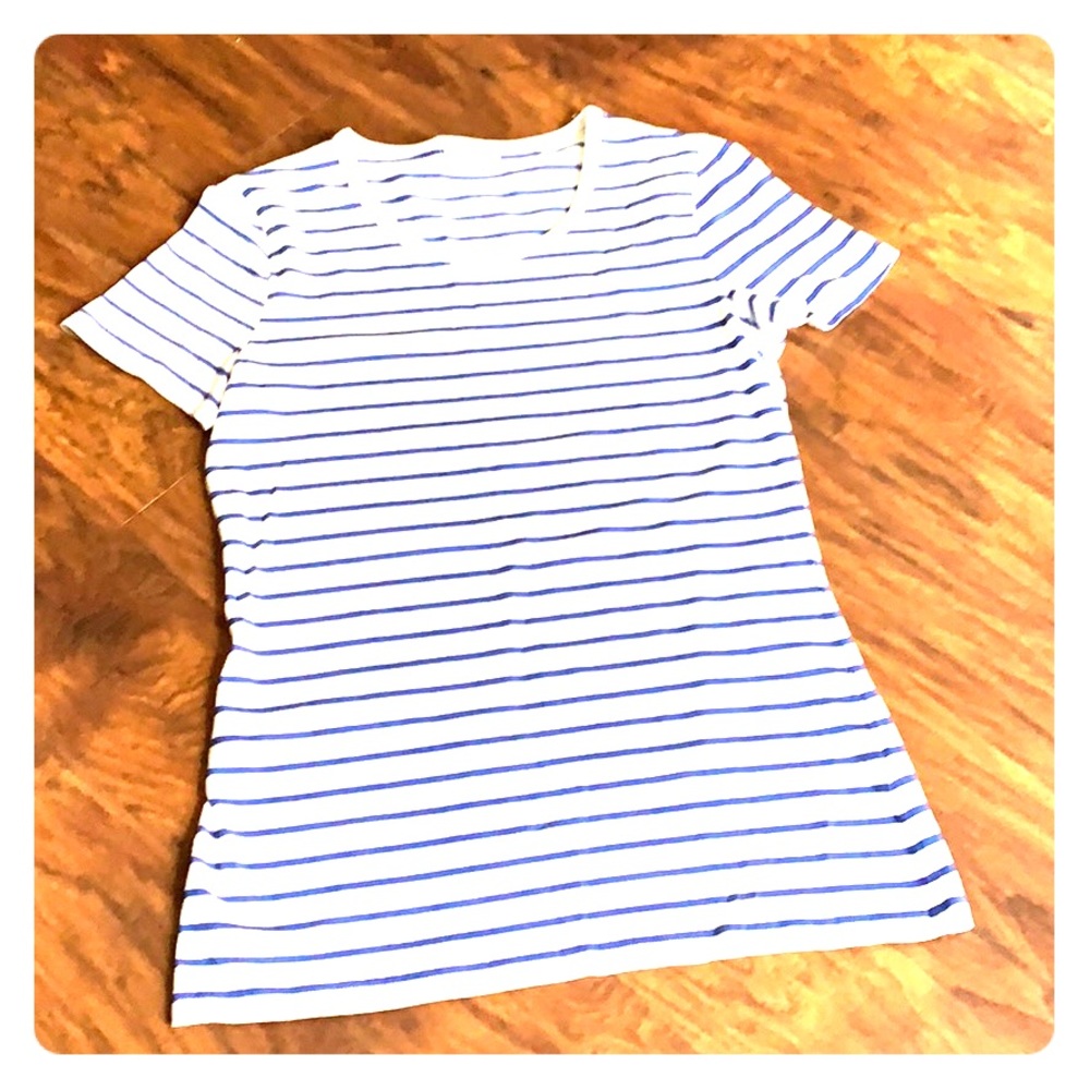 Blue and White Striped T-Shirt